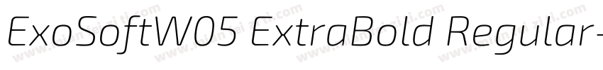 ExoSoftW05 ExtraBold Regular字体转换